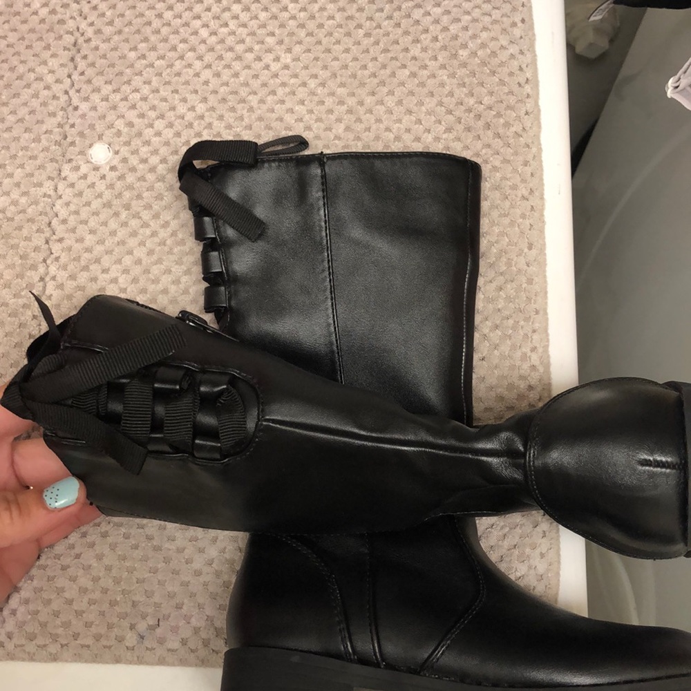 New Girls black boots worn once